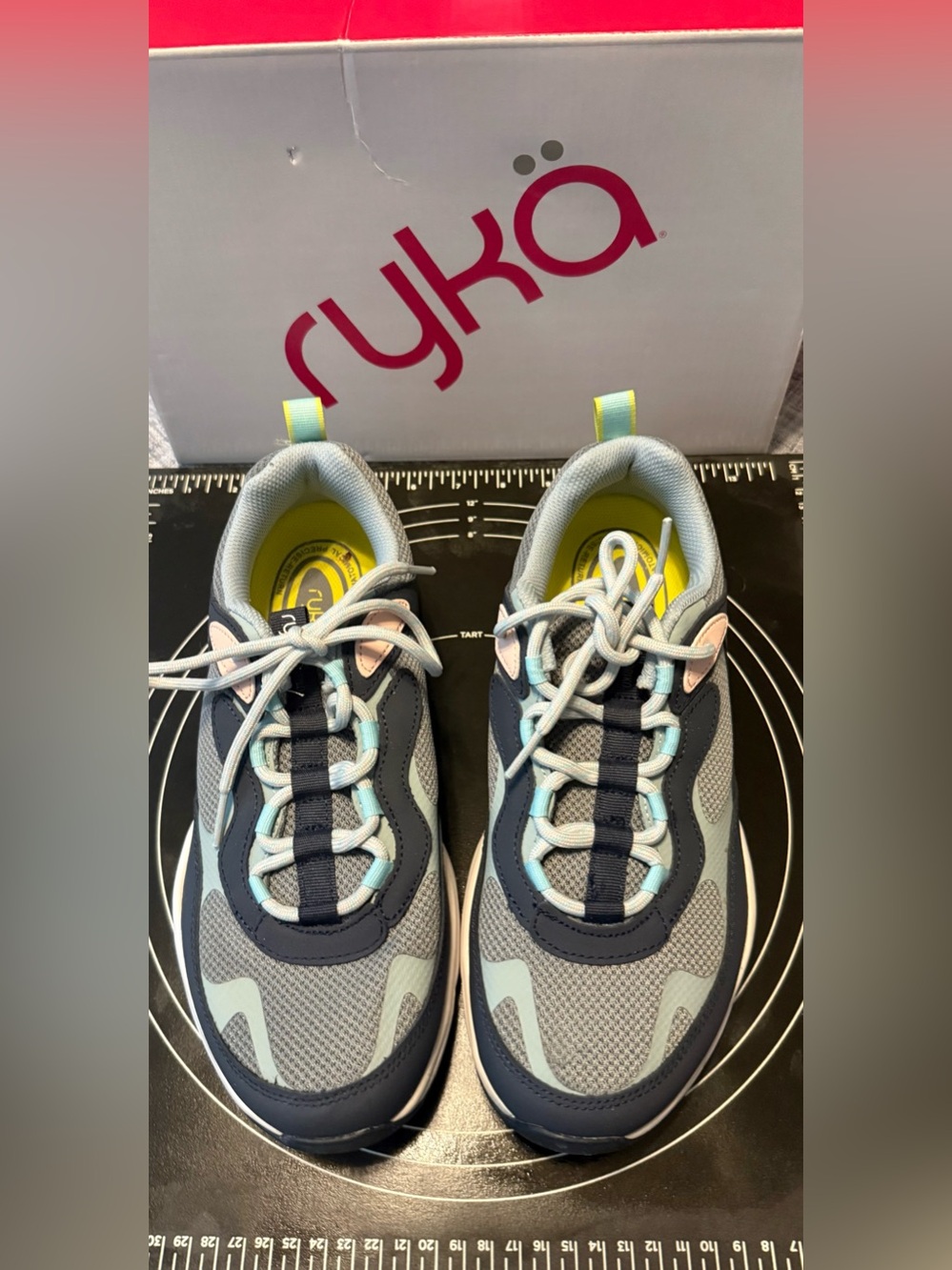 Ryka Women’s Navy, Gray & Light Blue Lace-Up Sneakers